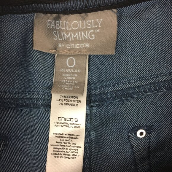 Chico's Fabulously Slimming Jeans Size 0 - Picture 7 of 12